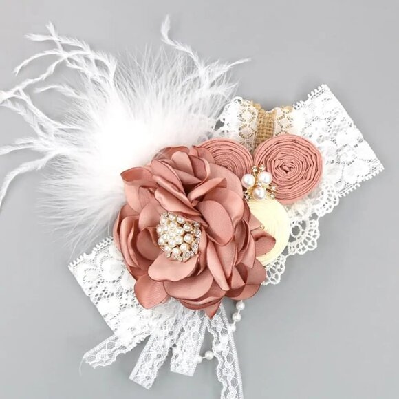 Flower Headband Baby Girl Vintage - Baby Girls Accesories - Picture 1 of 1